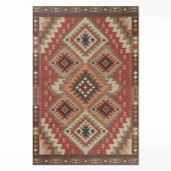 Pvc rug The geometric precision of Aztec art