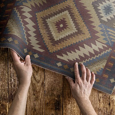 Pvc carpet Ancient Aztec patterns full of symmetry