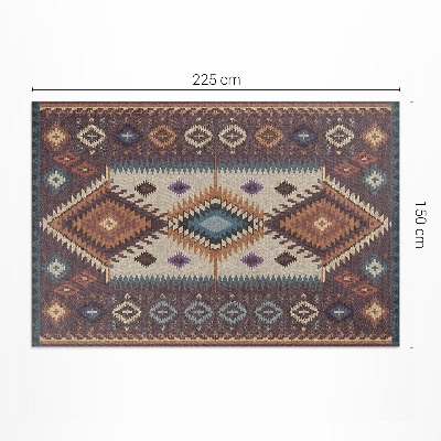 Vinyl rug Symmetrical arrangements in Aztec style