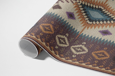 Vinyl rug Symmetrical arrangements in Aztec style