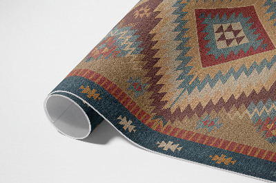 Vinyl floor rug Aztec symmetry