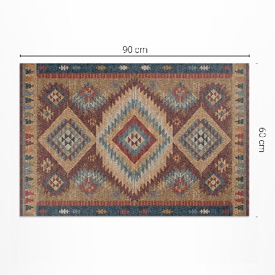Vinyl floor rug Aztec symmetry