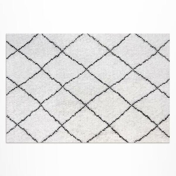 Vinyl carpet Black lines plush imitation plush pattern
