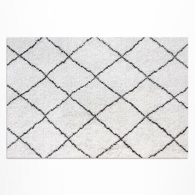 Vinyl carpet Black lines plush imitation plush pattern
