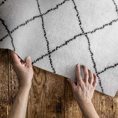 Vinyl carpet Black lines plush imitation plush pattern