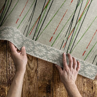 Vinyl carpet Japanese wood engraving imitation fabric