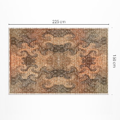 Vinyl carpet Oriental decorative pattern with swirls