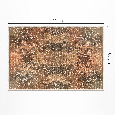 Vinyl carpet Oriental decorative pattern with swirls
