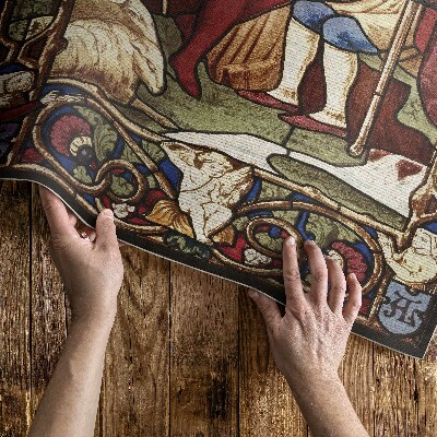 Vinyl carpet Sir Digby Wyatt imitation Gothic stained glass
