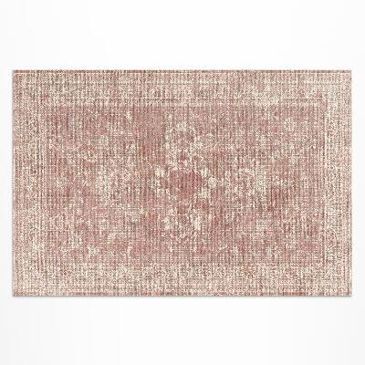 Vinyl carpet Vintage floral pattern rubbed powder pink