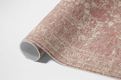 Vinyl carpet Vintage floral pattern rubbed powder pink