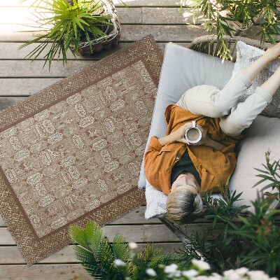 Vinyl carpet Ornamental mosaic vintage pattern