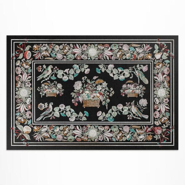 Vinyl carpet Vintage floral motifs in still life