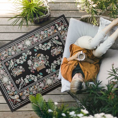 Vinyl carpet Vintage floral motifs in still life
