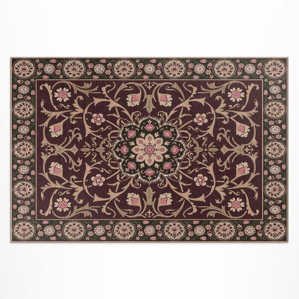 Vinyl carpet Pale antique floral decorative antique floral