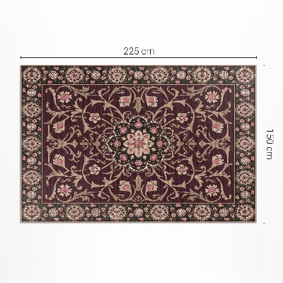 Vinyl carpet Pale antique floral decorative antique floral