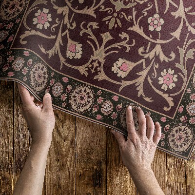 Vinyl carpet Pale antique floral decorative antique floral