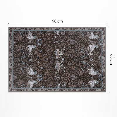 Vinyl carpet Motifs of birds and plants Gothic ornament