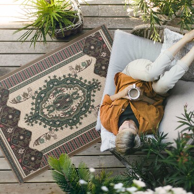 Vinyl carpet Colorful geometric green