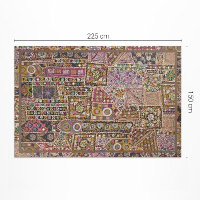 Vinyl carpet Retro ethnic retro patchwork pattern