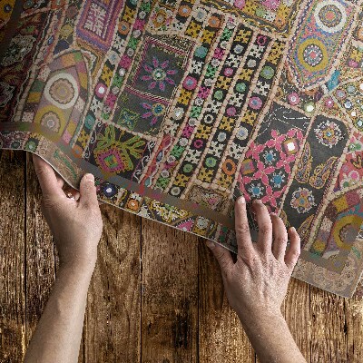 Vinyl carpet Retro ethnic retro patchwork pattern