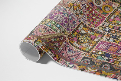 Vinyl carpet Retro ethnic retro patchwork pattern
