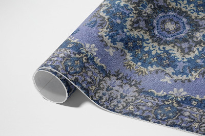 Vinyl carpet Traditional Middle Eastern blue