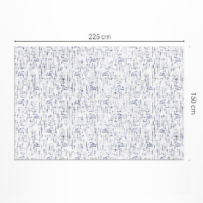 Vinyl carpet Delicate birds regular boho pattern