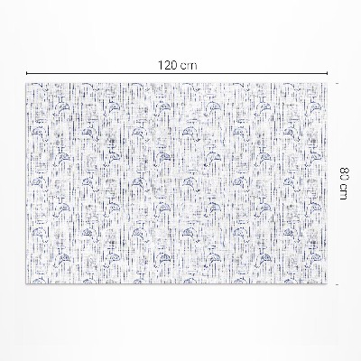 Vinyl carpet Delicate birds regular boho pattern