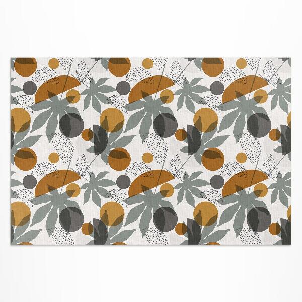 Vinyl carpet Illustration of leaves and boho shapes