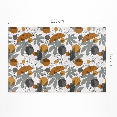 Vinyl carpet Illustration of leaves and boho shapes