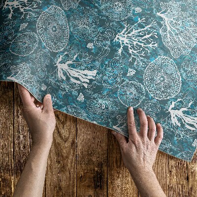 Vinyl carpet Pattern inspired by marine flora and fauna