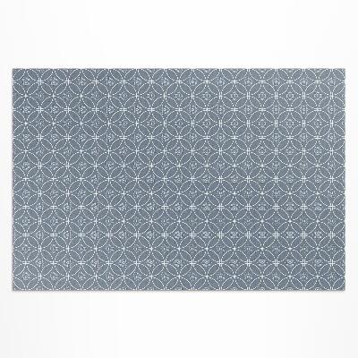 Vinyl carpet Pattern dotted with regular circles and flowers