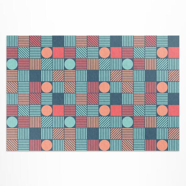 Vinyl carpet Retro vintage geometric pattern