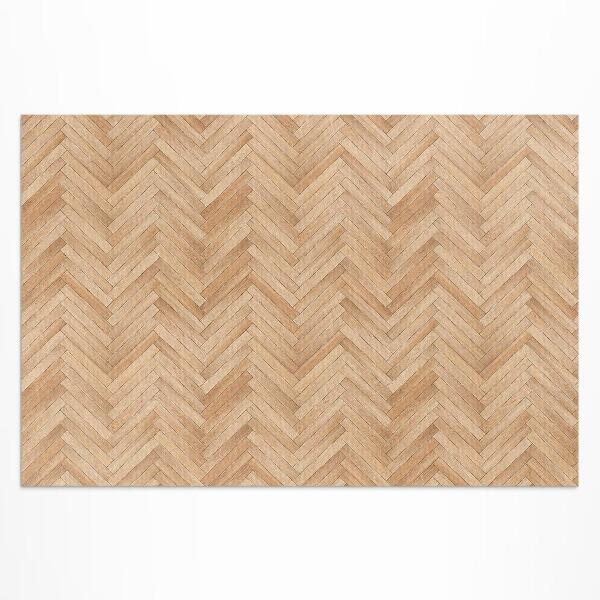 Vinyl carpet Beautiful wooden parquet in heringbone shape