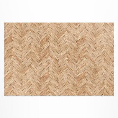 Vinyl carpet Beautiful wooden parquet in heringbone shape