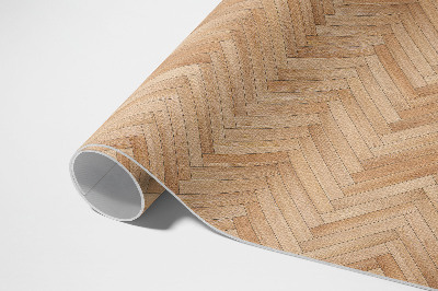 Vinyl carpet Beautiful wooden parquet in heringbone shape