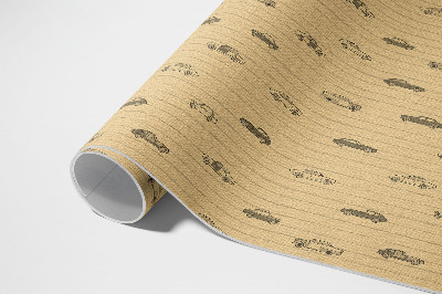 Vinyl carpet Old retro vintage cars