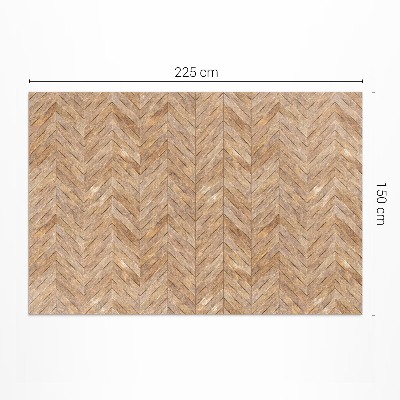 Vinyl carpet Heringbone shaped vintage wooden parquet floor