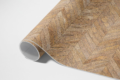 Vinyl carpet Heringbone shaped vintage wooden parquet floor