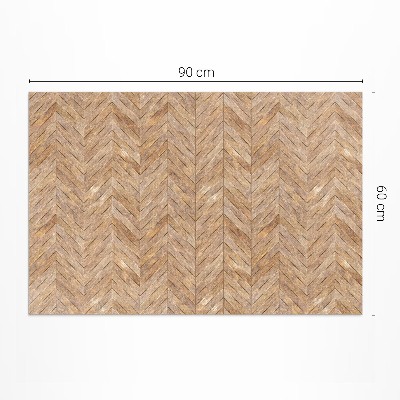 Vinyl carpet Heringbone shaped vintage wooden parquet floor