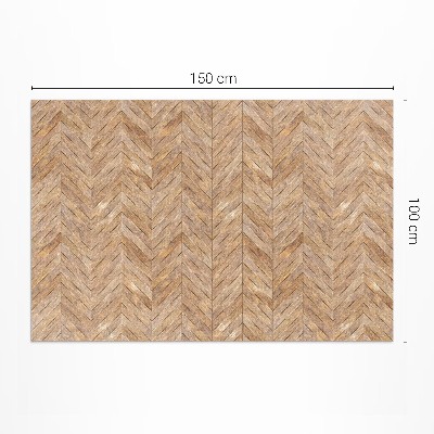 Vinyl carpet Heringbone shaped vintage wooden parquet floor