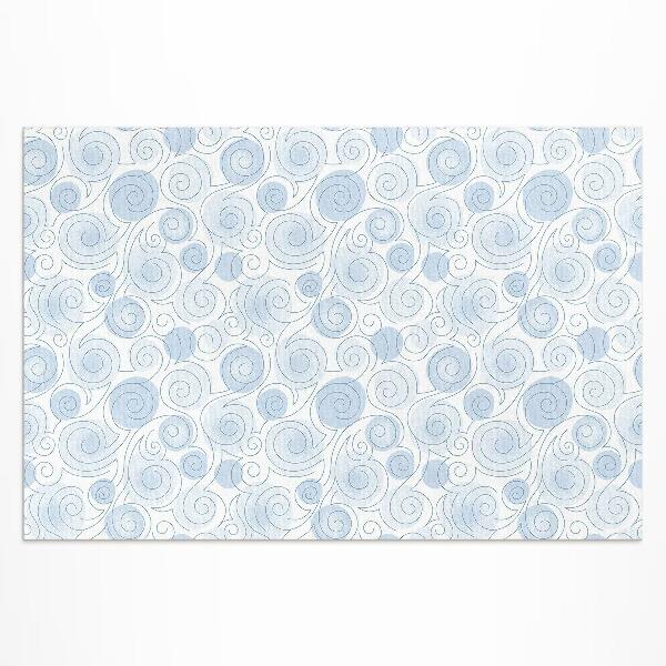 Vinyl carpet Watercolor abstract circles and waves