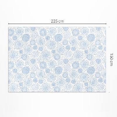 Vinyl carpet Watercolor abstract circles and waves