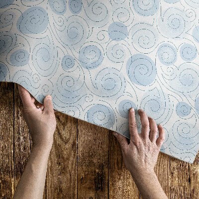 Vinyl carpet Watercolor abstract circles and waves