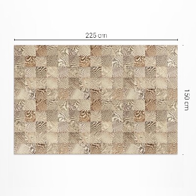 Vinyl carpet Mosaic of wooden squares of tree rings
