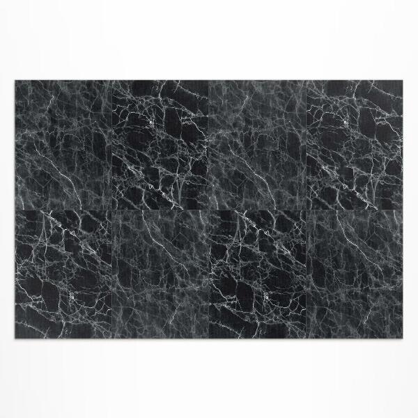 Vinyl carpet Dark marble stone tiles