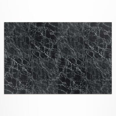 Vinyl carpet Dark marble stone tiles