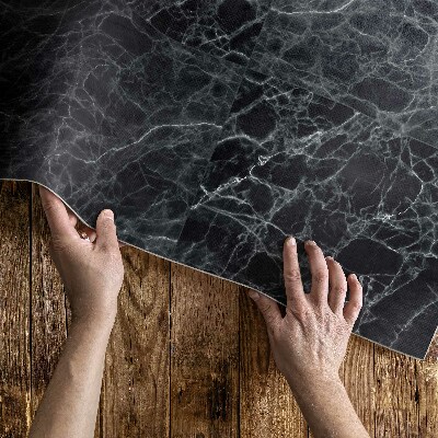 Vinyl carpet Dark marble stone tiles