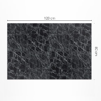 Vinyl carpet Dark marble stone tiles